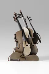 New York Concerto by Arman, 1982, sliced violins cast in bronze, welded, sold Sep 2023