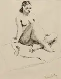 Milton Avery, Seated Female Nude