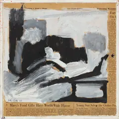Mr. Love by John Little, 1962, oil on newsprint mounted to panel, sold Sep 2023