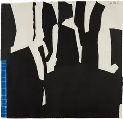 John Little, Blue, Black and White (White House), 1962, paper collage