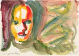 A. R. Penck, Dani, watercolor and gouache on paper