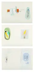 Amy Sillman, Untitled (Triptych), 2000, watercolor and ink on paper