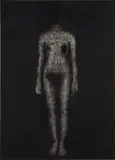 Lesley Dill, Poem Body (The Soul Has Bandaged Moments), 1994, charcoal over photolithograph