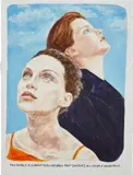 Muntean & Rosenblum, This World is a Great Rolling Ball that Crushes all People Beneath It, 1998, marker, pencil and acrylic on canvas