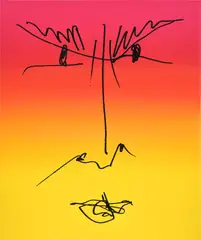 Rob Pruitt, Max, 2012, acrylic, enamel and flocking on linen
