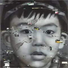Li Tianbing, Portrait of a Boy, Grey, 2007, oil and marker on canvas