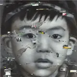 Li Tianbing, Portrait of a Boy, Grey, 2007, oil and marker on canvas