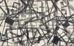 Marginalis (Los Angeles, California, August 1–30, 2014) by Walead Beshty, 2014, cyanotype chemistry on canvas, sold Dec 2023