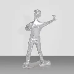 Austin Lee, Lark, 2016, silver leaf coated foam
