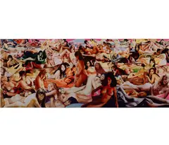 Martha Rosler, Hothouse, or Harem from the series Body Beautiful, or Beauty Knows No Pain, 1966–1972, photomontage printed as chromogenic print, flush-mounted to acrylic