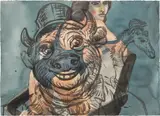 David Salle, Untitled, 1987, watercolor on paper