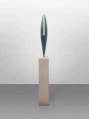 Bryan Hunt, Standing Muse, 1990, cast aluminum with limestone base