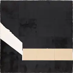 Cigarette by Donald Sultan, 1980, oil, spackle and graphite on tile mounted to Masonite, sold Dec 2023