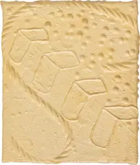 Untitled by Martin Kippenberger, 1991, foil, latex, acrylic, pigment and gauze on canvas, sold Dec 2023