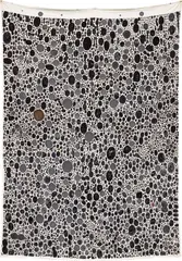 Polly Apfelbaum, Black Widow, 1994, velvet and dye on bedsheet