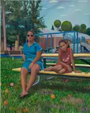 Raelis Vasquez, Mother and Daughter, 2019–2020, oil and acrylic on canvas