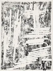 Untitled (OPM No. 3) by Kika Karadi, 2014, ink on lead primed linen, sold Dec 2023