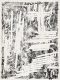 Kika Karadi, Untitled (OPM No. 3), 2014, ink on lead primed linen