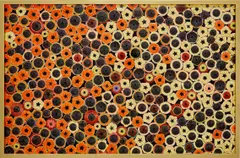 Piotr Uklański, Untitled (Aurora), 2011, pencil shavings and Plexiglas, in artist's frame