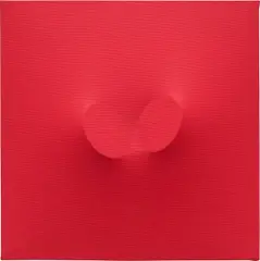 Turi Simeti, 2 ovali rossi, 2015, acrylic on shaped canvas