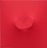 Turi Simeti, 2 ovali rossi, 2015, acrylic on shaped canvas