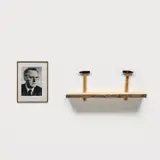 Albert Oehlen, Das Meterverlag - Regal, 1988, wood, hammers and black and white photograph