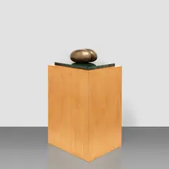 Anton Henning, Portrait No. 194, 2007, bronze with light brown patina, marble and wooden pedestal
