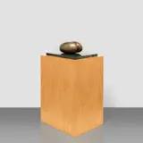 Anton Henning, Portrait No. 194, 2007, bronze with light brown patina, marble and wooden pedestal