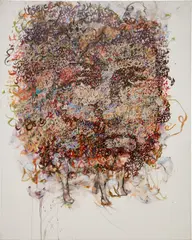 Zakaria Ramhani, Faces of your Other 25, 2008, oil on canvas