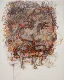 Zakaria Ramhani, Faces of your Other 25, 2008, oil on canvas