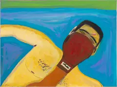 Marcus Jahmal, Right Hook, 2019, oil and acrylic on canvas