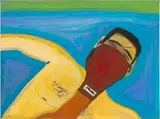 Marcus Jahmal, Right Hook, 2019, oil and acrylic on canvas