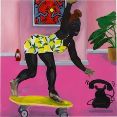 John Madu, This Way Out, 2021, acrylic on canvas