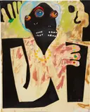 Milo Matthieu, Bloc'Mon, 2018, oil, collage and chromogenic print laid on panel, in artist's frame
