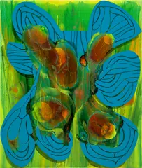 Carrie Moyer, Sun Soma, 2017, acrylic and glitter on canvas