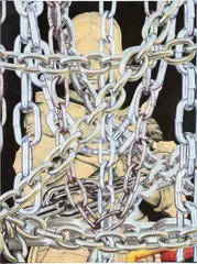 Jeanne d'Arc #1 by Parker Ito, 2014, UV print over oil on canvas on panel, sold Dec 2023