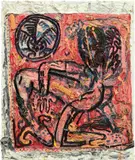 Alex Becerra, Painting of A Painting (Pink Figure w/ Crocs), 2015, oil on canvas