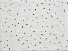 Analia Saban, Drape Study, 2006, acrylic and linen tape on linen