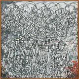 Zachary Armstrong, Portraits After Noah - Red Corner, 2016, oil and encaustic on linen over panel, in artist's frame
