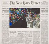 Fred Tomaselli, Mar. 18, 2012, gouache, marker and archival inkjet print on paper