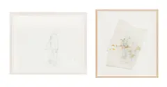 Francis Alÿs, Two works: (i) Untitled ; (ii) Set Theory, 1999, (i) pencil on vellum (ii) pencil and masking tape on vellum collage