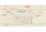 Larry Rivers, The Founding Fathers (Study for Mural), 1984, graphite, crayon, vellum and tape collage on paper