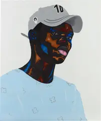 10'20 by Adegboyega Adesina, 2020, acrylic, charcoal and pastel on paper, sold Dec 2023