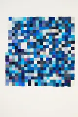 Jim Hodges, Study for Every Blue for You, 2001, Pantone color chips and tape on paper