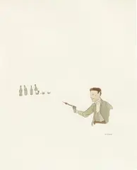Untitled by Marcel Dzama, 2007, ink and watercolor on paper, sold Dec 2023