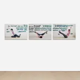 Michaela Meise, Wittgenstein Exercise, 2001, chromogenic print flush-mounted to Forex, in 3 parts