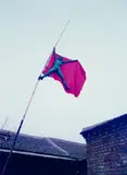 Li Wei, Green Guy Flag n.1, 1999, chromogenic print, flush-mounted to foamcore