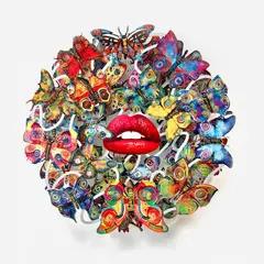 David Gerstein, Soft Lips, 2023, mixed media
