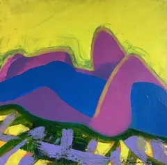 Lovers in Pink and Blue by Jeremy Ramsey, 1997, acrylic on canvas, offered Nov 2023