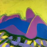 Jeremy Ramsey, Lovers in Pink and Blue, 1997, acrylic on canvas
